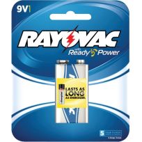 Rayovac Ready Power Alkaline Battery, 1-Pack, A1604-1K, 9V