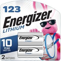 Energizer Lithium Batteries, 2-Pack, EL123ABP-2, 123
