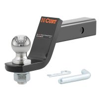 Curt Manufacturing Loaded Ball Mount with 2 Inch Ball (2 Inch Shank, 7,500 LB, 4 Inch Drop), 45056