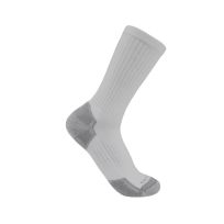 Carhartt Lightweight Cotton Blend Crew Sock, 3-Pack, SC6203, Grey, Large
