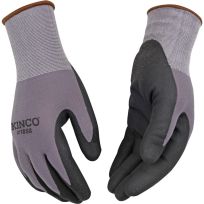 Kinco Gray Nylon-Spandex Knit Shell & CoolCoat Micro-Foam Nitrile Palm Clip Strip Kit, 12-Pair, 1888-12CS-L, Gray, Large