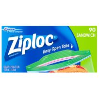 Ziploc Sandwich Bags with New Grip 'n Seal Technology, 90-Count, 71147