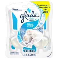 Glade Clean Linen Plug Refills, 14384, 1.34 OZ