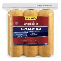 Wooster Super/Fab FTP 1/2 Inch Roller, 3-Pack, RR927-9