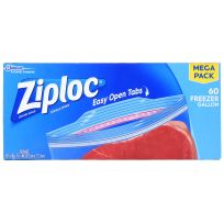 Ziploc Freezer Storage Bags with New Grip 'n Seal Technology, 60-Count, 70953, 1 Gallon