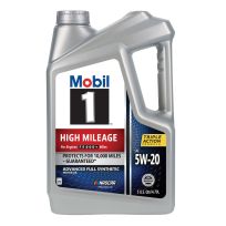Mobil 1 High Mileage Motor Oil, 5W-20, 120768, 5 Quart