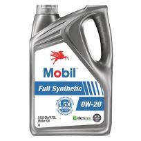 Mobil Full Synthetic Motor Oil, 0W-20, 125200, 5 Quart