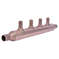 SharkBite 4 Port Lead Free Open Copper Manifold with Barb Branches, 22786