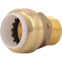 SharkBite Push-to-Connect Brass Male, 3/4 IN IPS x 3/4 IN MNPT, UIP134A