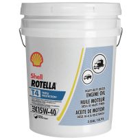 Shell Rotella T4 Triple Protection Heavy Duty Diesel Engine Oil, 15W-40, 550045128, 5 Gallon
