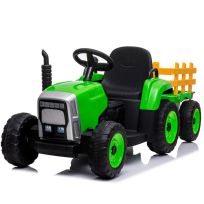 Realtree Farm Tractor with Trailer, 12 Volt Battery Powered Ride On, Green, 05920