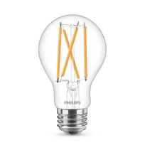 Philips A19 Dimmable Energy Saving Clear Glass Indooor, 60-Watt, 2-Pack, 550236
