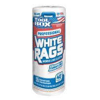 Toolbox White Rags Roll, 55 Count, 5105530