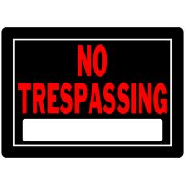 Hillman "NO TRESPASSING" Aluminium Sign, 10 IN x 14 IN, 840125