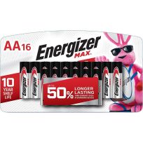 Energizer Max Alkaline Battery, 16-Pack, E91LP-16, AA