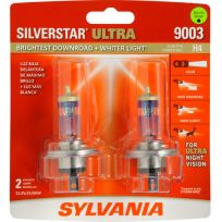 Sylvania Silverstar Ultra Halogen Headlight Bulb 9003, 2-Pack, 9003SU.BP2
