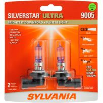 Sylvania Silverstar Ultra Halogen Headlight Bulb 9005, 2-Pack, 9005SU.BP2