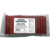 Iowa Smokehouse Smoked Beef Sticks Cheesy Jalapeno, IS-SBS27CSP, 27 OZ