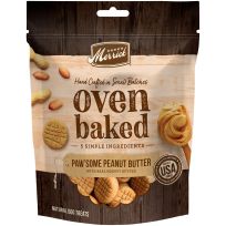 Merrick Oven Baked Dog Treats, Paw'some Peanut Butter with Real Peanut Butter, 8763093, 11 OZ Bag