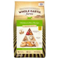 Whole Earth Farms Healthy Grains Dry Dog Food, Chicken and Rice Recipe, 8863403, 37 LB Bag