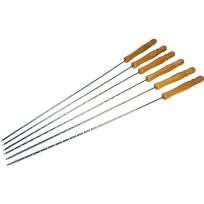 GrillPro 22 IN Chrome Deluxe Skewers, 6-Piece, 40538