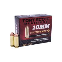 Fort Scott Munitions 10MM 124 Grain Centerfire Pistol Ammunition, 10MM-124-SCV