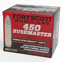 Fort Scott Munitions 450 BUSHMASTER 250 Grain Centerfire Rifle Ammunition, 450BM-250-SCV1