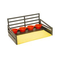 Little Buster Toys Show Cattle Accessories Kit:  Shavings Bed, Matt, 4 Feed Pans, 200825