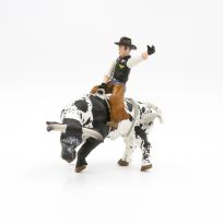 Little Buster Toys Bucking Bull & Rider-Black & White, 500276