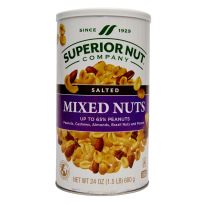 Superior Nut Company Mixed Nuts (up to 65% peanuts), 408, 24 OZ