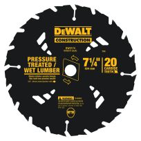 DEWALT Circular Saw Blade, Carbide Tip, 20T, 7-1/4 IN, DW3174