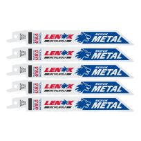 Lenox Bi-Metal Reciprocating Saw Blade, 18 TPI, 6 IN X 3/4 IN, 5-Pack, 20566618R