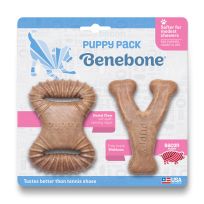 Benebone Puppy Dental Chew / Wishbone Dog Chew Bacon - Tiny, 2-Pack, 640400