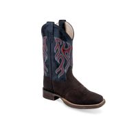 Old West Boy's Leather Cowboy Boots