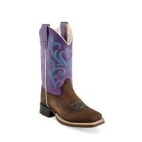 Old West Girl's Leather Cowboy Boots