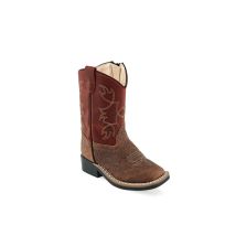 Old West Boy's Infant Leather Cowboy Boots