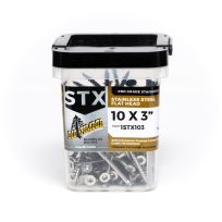 BIG TIMBER® 316 Stainless T-25 Flat Head Wood Screw, 69-Count Bucket, 1STX103, #10 x 3 IN