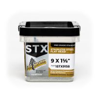 BIG TIMBER® 316 Stainless T-25 Flat Head Wood Screw, 149-Count Bucket, 1STX9158, #9 x 1-5/8 IN