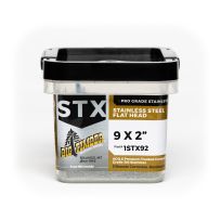 BIG TIMBER® 316 Stainless T-25 Flat Head Wood Screw, 125-Count Bucket, 1STX92, #9 x 2 IN