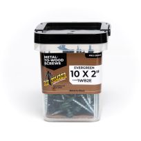 BIG TIMBER® Evergreen GN03 Woodbinder Screw, 1/4 Drive, 100-Count Bucket, WB2E-100, #10 x 2 IN