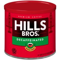 Hills Bros. Decaffeinated Medium Roast Ground Coffee, 02060, 23 OZ