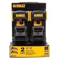 DEWALT 1.5 IN x 16 FT Ratchet Tie Down Straps, 3300 LB, 2-Pack, DXBC33002, 1.5 IN x 16 FT