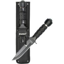 Ruko 6 IN Fixed Blade Survival Knife, ABS Handle with Ball Compass Pommel, RUK0163-CS
