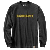 Carhartt Men's Loose Fit Heavy Weight Long-Sleeve Logo Graphic T-Shirt