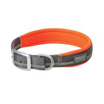 Terrain D.O.G. Reflective Neoprene Lined Dog Collar, 07007-16-21-77, Gray / Orange, 21 IN