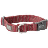 Terrain D.O.G. Bamboo Adjustable Snap-N-Go Collar, 07097-60-128, Red / Gray, Large
