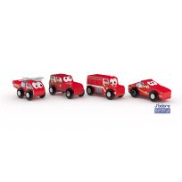 J'adore Firefighter Squad Wooden Toy Cars, 833492