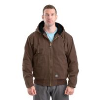 Berne Apparel Men's Highland Flex180 Washed Duck Hooded Jacket