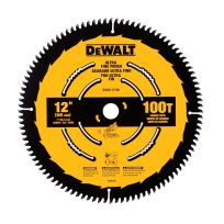 DEWALT 12 IN, 100T Ultra Fine Finish Saw Blade, DWA112100, 12 IN