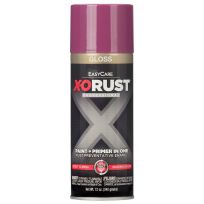 Easycare X-ORUST Paint + Primer in One Gloss Enamel, XOP33-AER, Safety Purple, 12 OZ